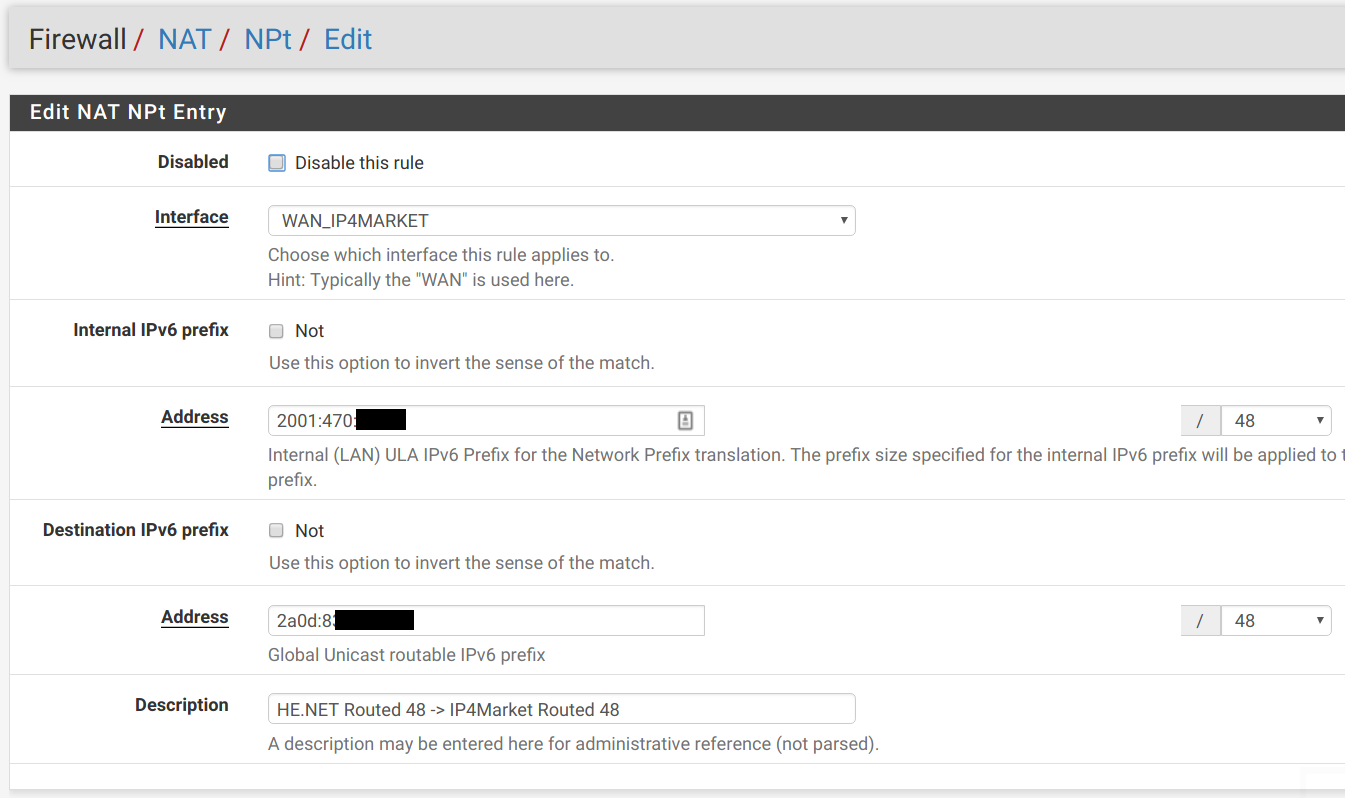 pfSense NPt 配置