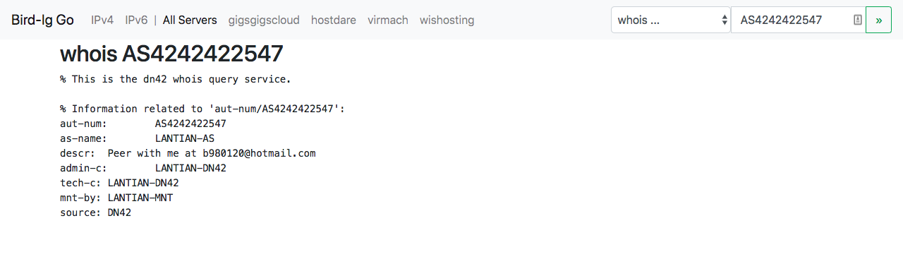 WHOIS ASN Queries