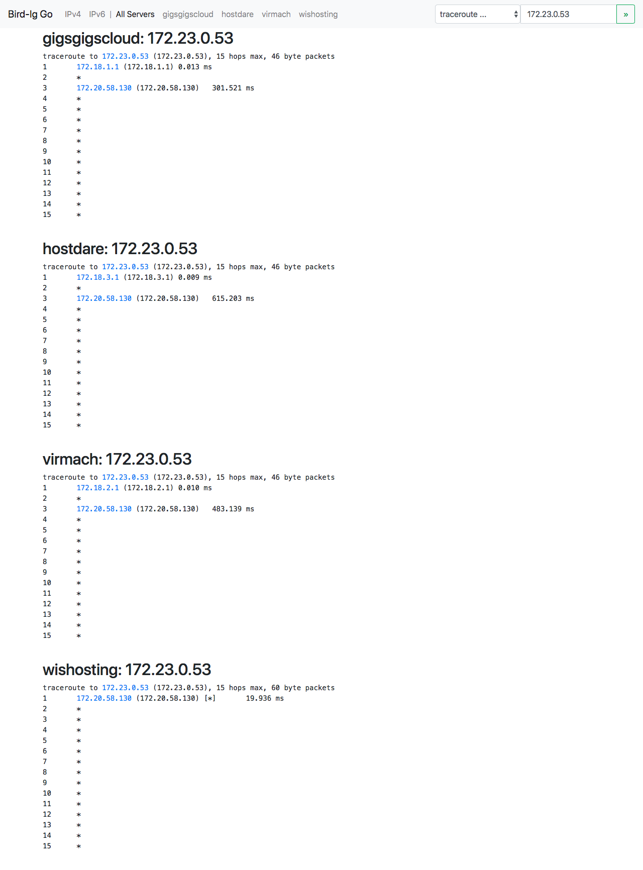 Traceroute Output