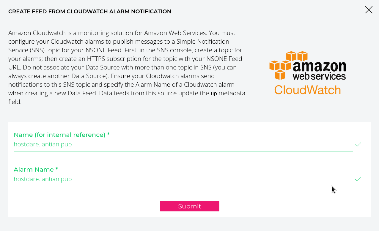 NS1 Add Alarm