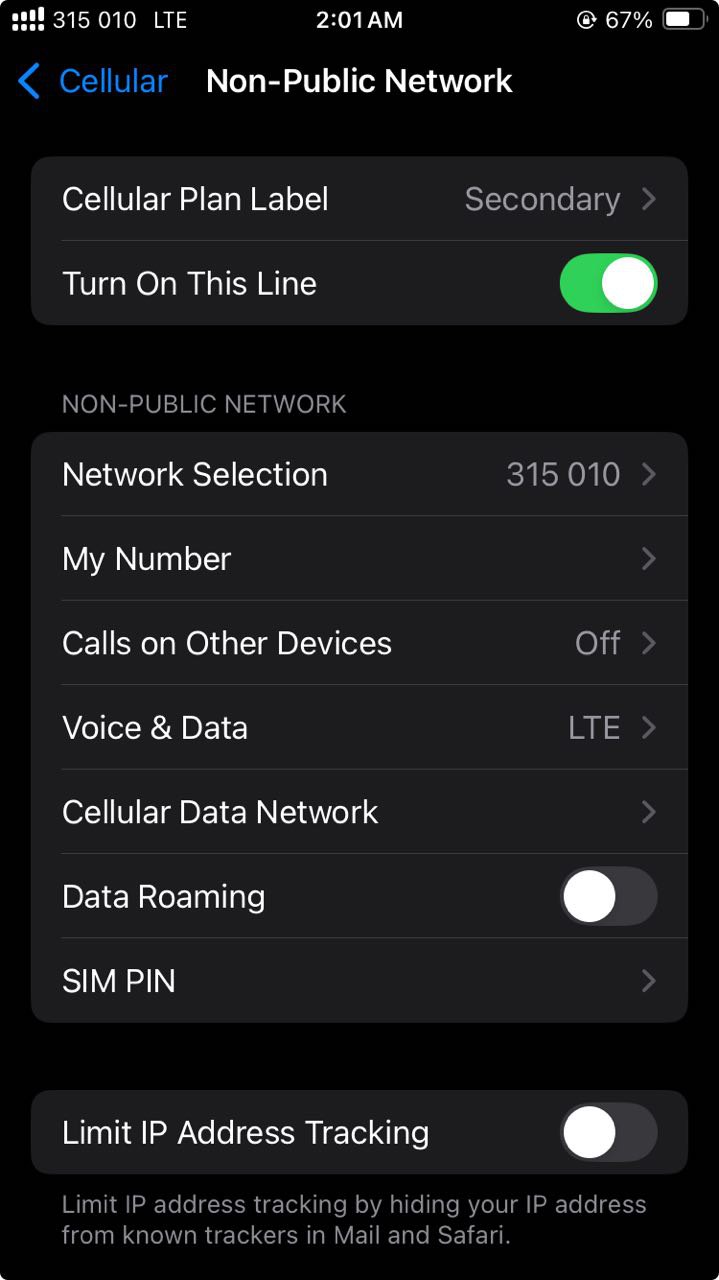 iPhone Network Status